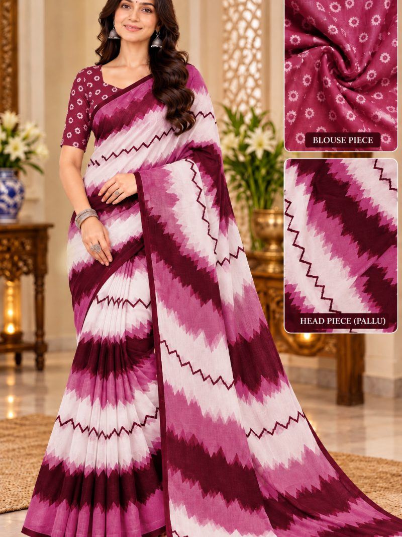 VIN Saree - Berry Pink