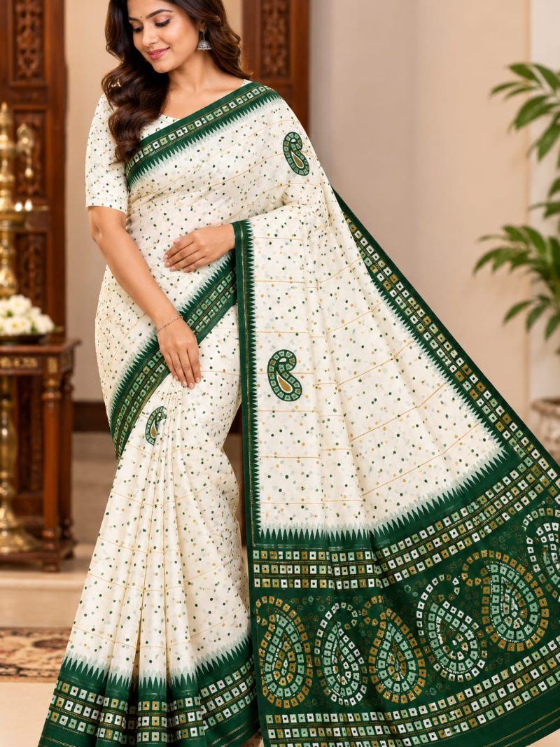 Shilpi Saree - Bottle Green
