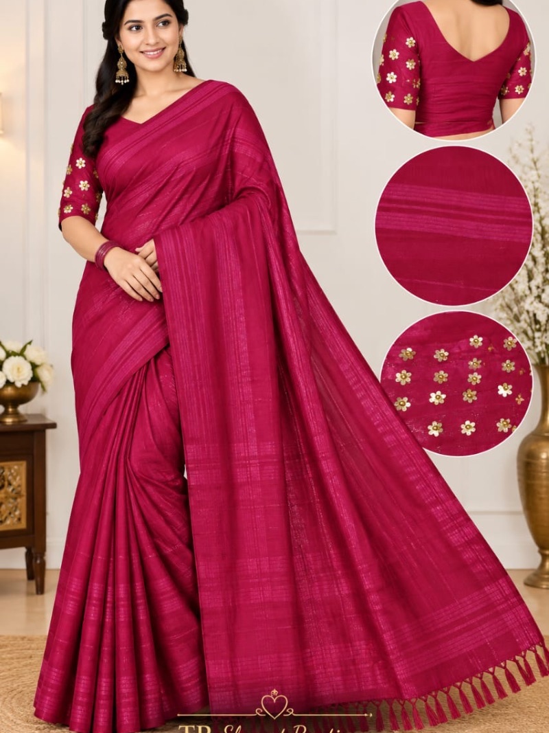 Amisha Jalar Designer Saree - Brick Red