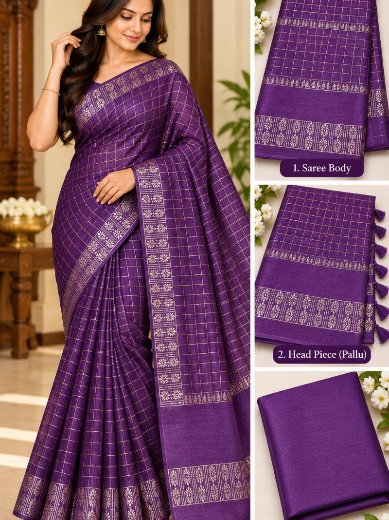Real Choice Saree - Byzantium