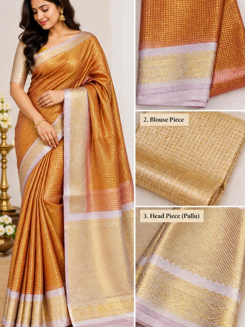 Nayanthara Inspired Saree - Camel