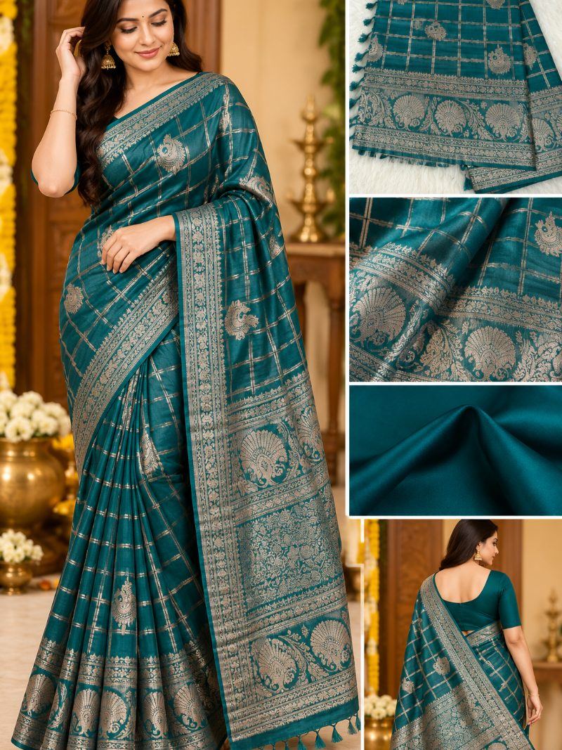 Aroma Saree - Dark Teal