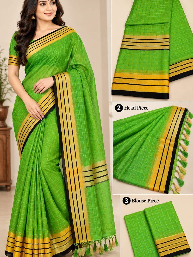 Sarvottam Saree - Forest Green
