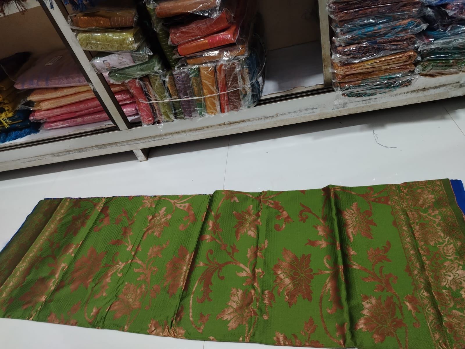 Copper Queen Elegant Saree - Green