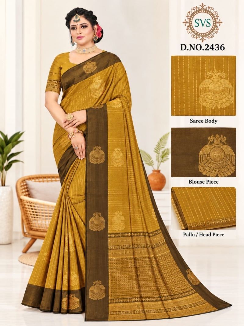 Vaira Oosi Saree - Honey