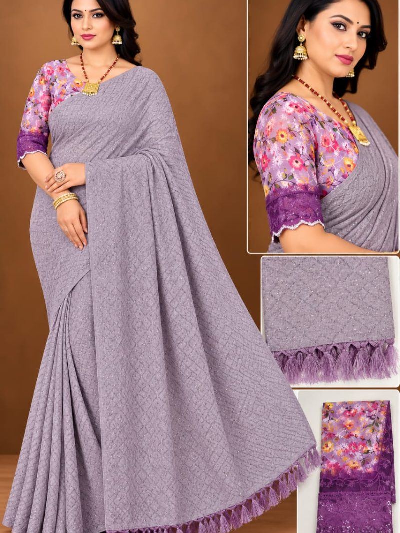 Ipl Saree - Lilac