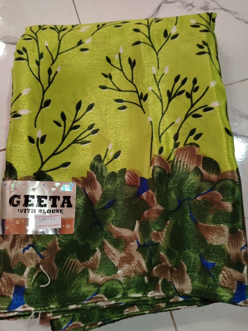 Geetha Turkey Style Saree - Mehendi Green