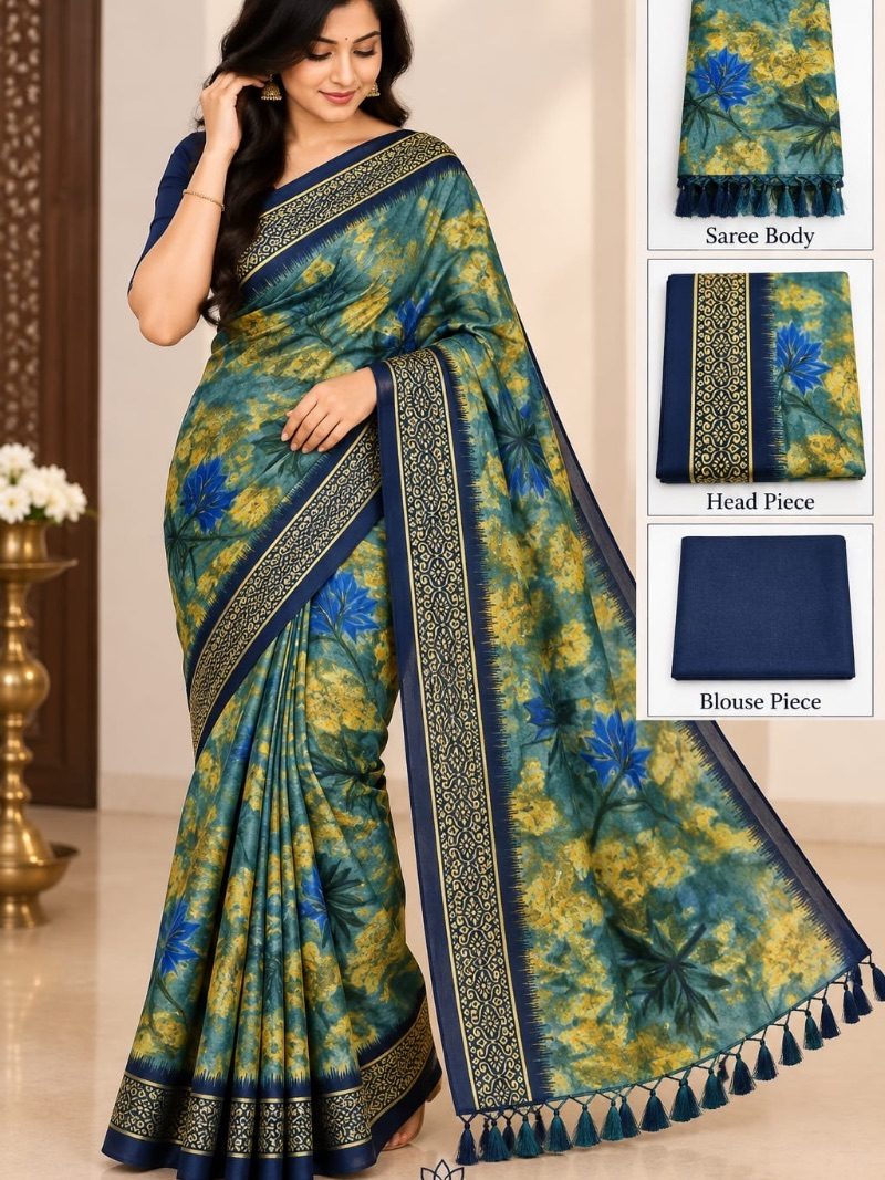 OFFICE WEAR SAREES WITH TASSELS