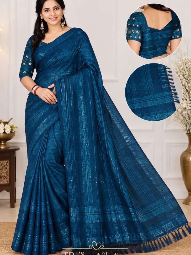 Amisha Jalar Designer Saree - Navy