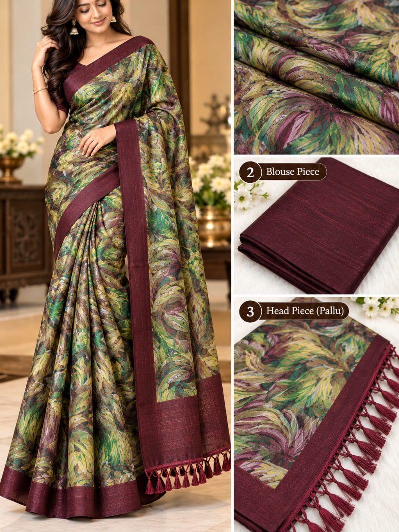 Sri Valli Saree - Oxblood