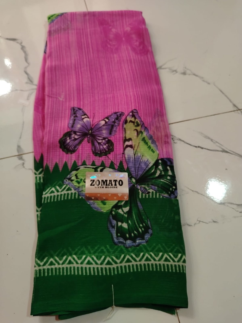 Zometo Border Saree -Butterfly