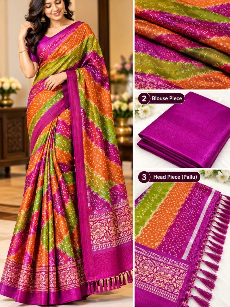 Sri Valli Saree - Rani Pink