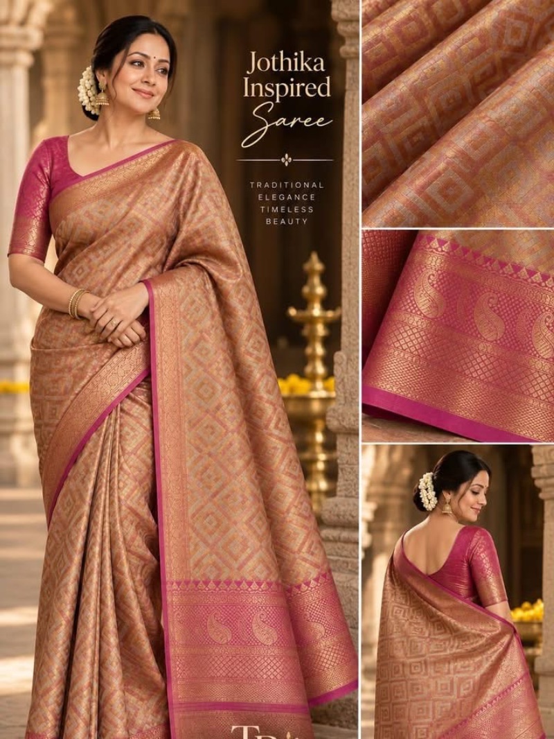 Jothika Inspired Tissue silk Saree