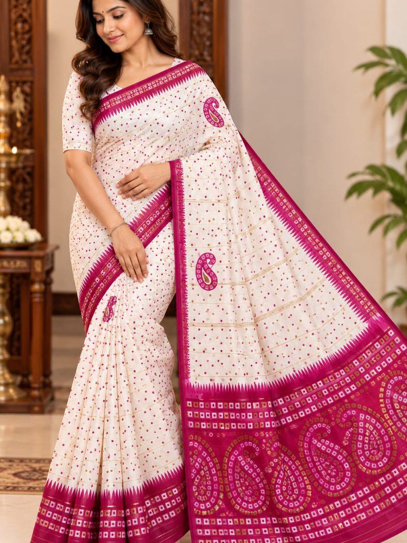 Shilpi Saree - Ruby Red