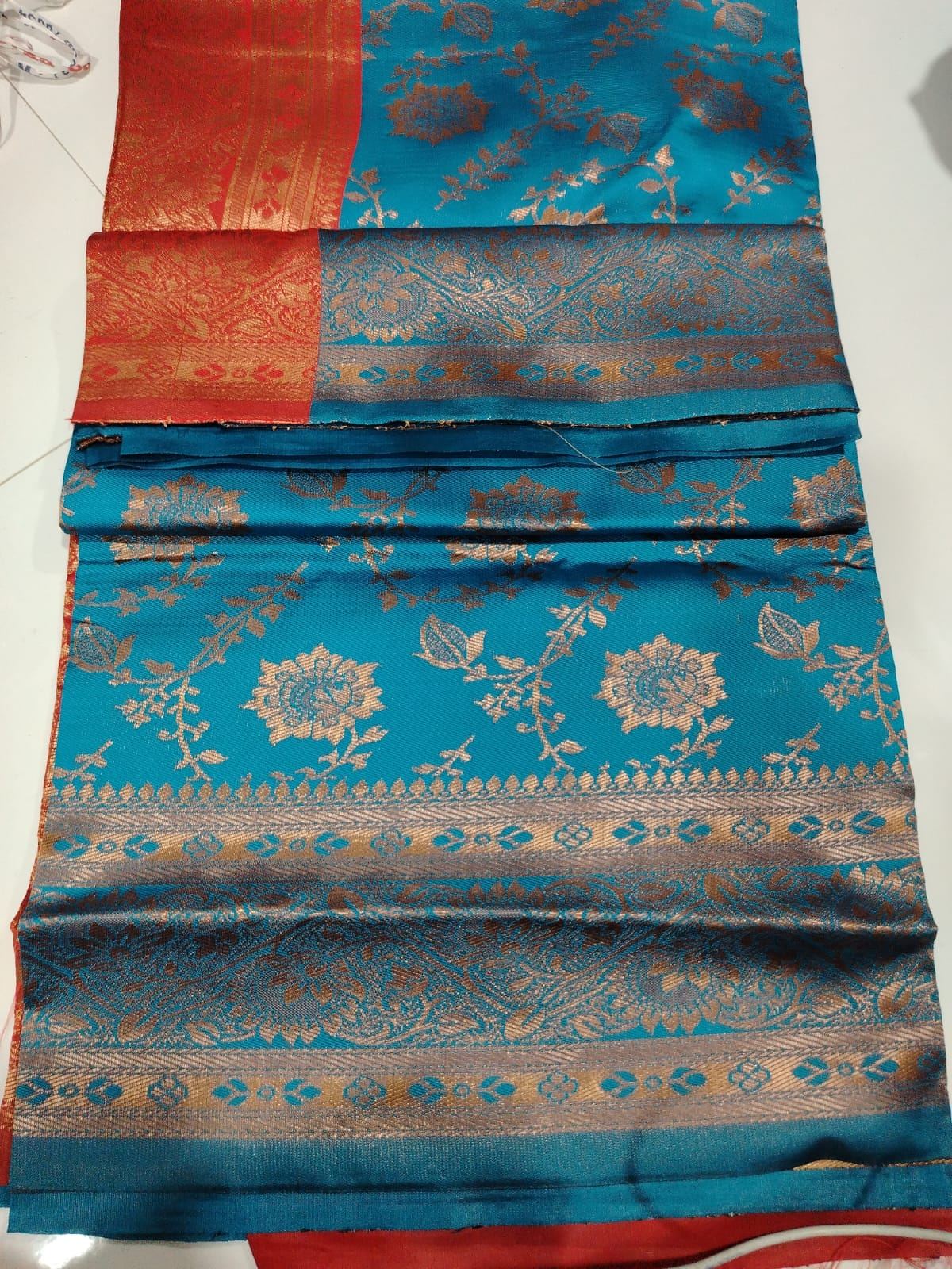 Copper Queen Elegant Saree - Steel Blue