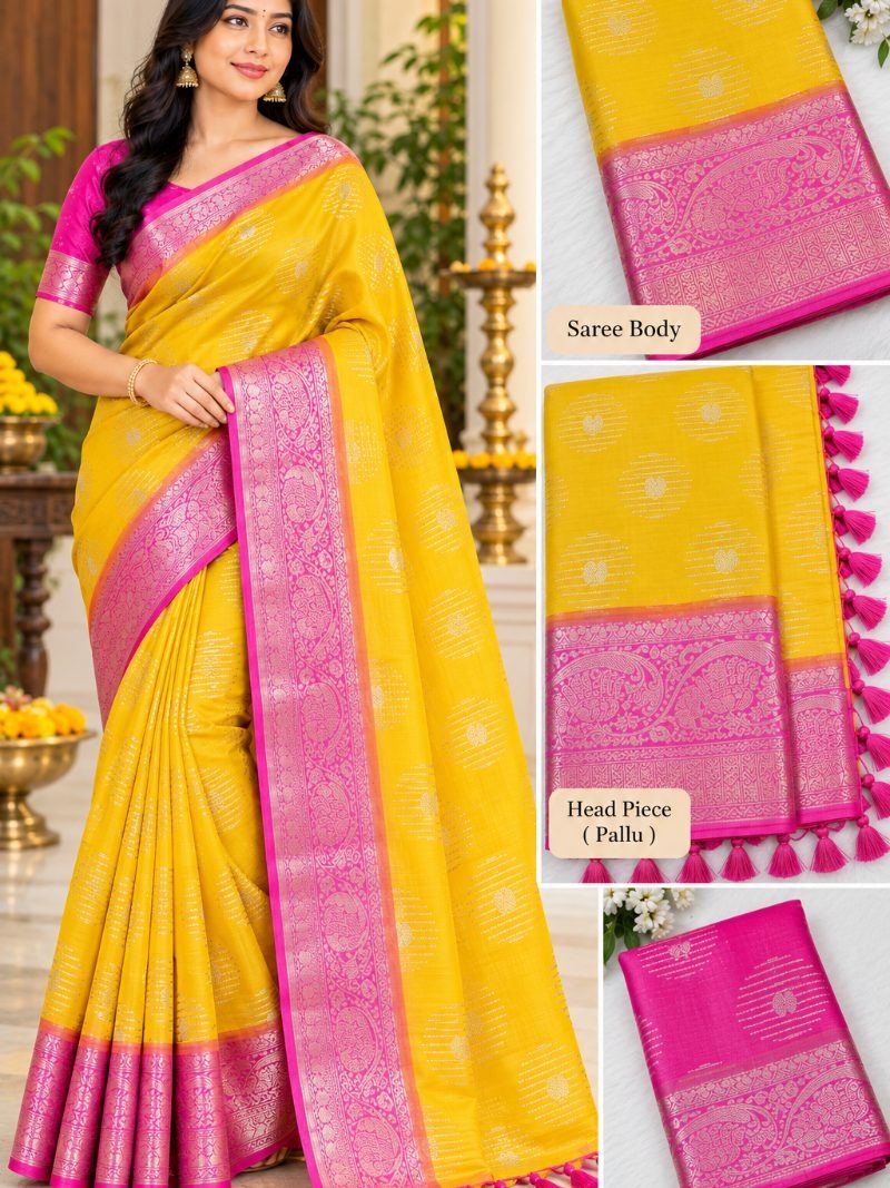 Masti Jalar Saree - Sunflower Yellow