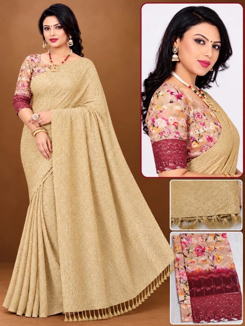 Ipl Saree - Tan