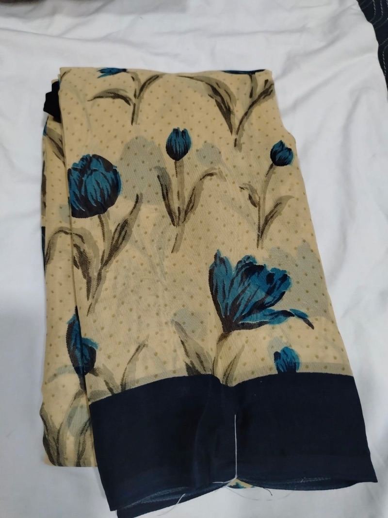 Poonam Classic Saree - Flower Bud - Taupe