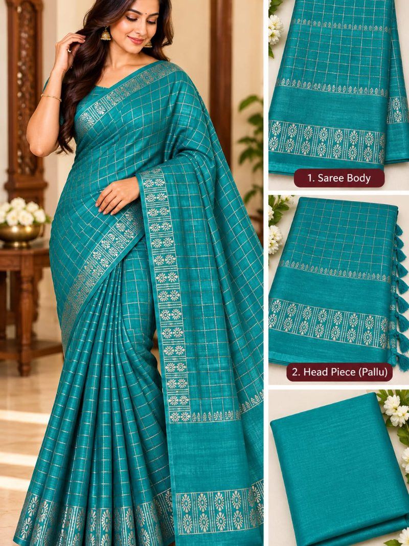 Real Choice Saree - Teal