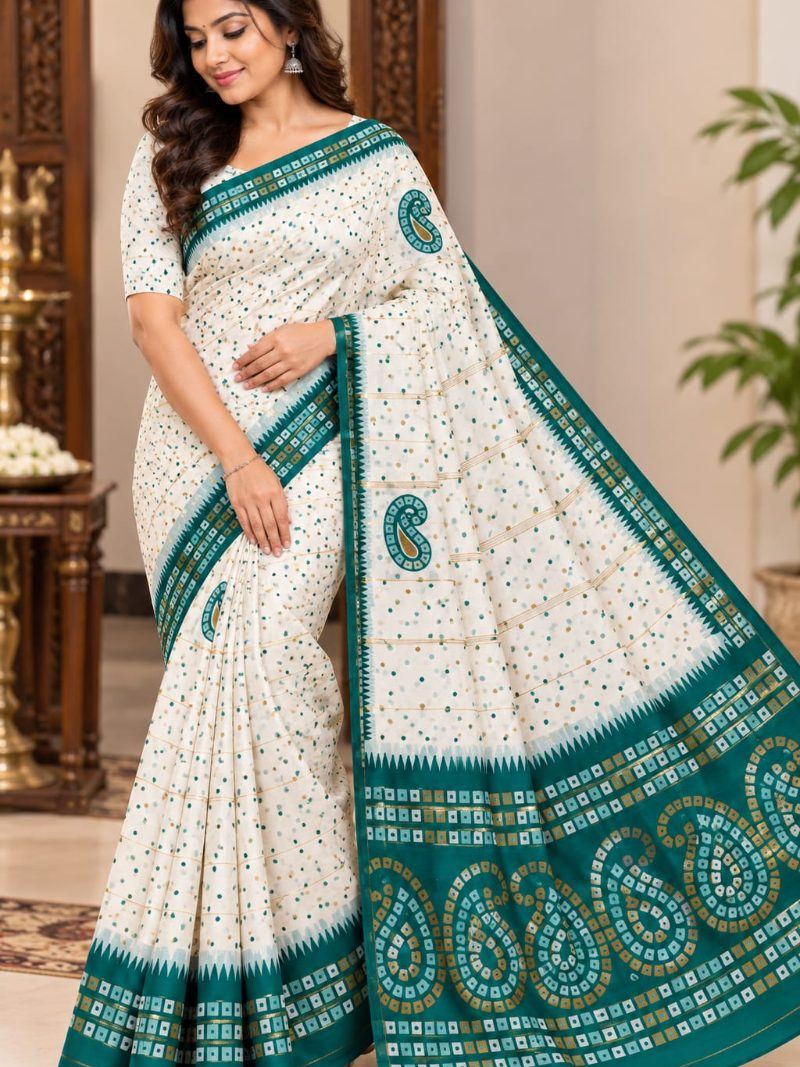 Shilpi Saree - Teal Green