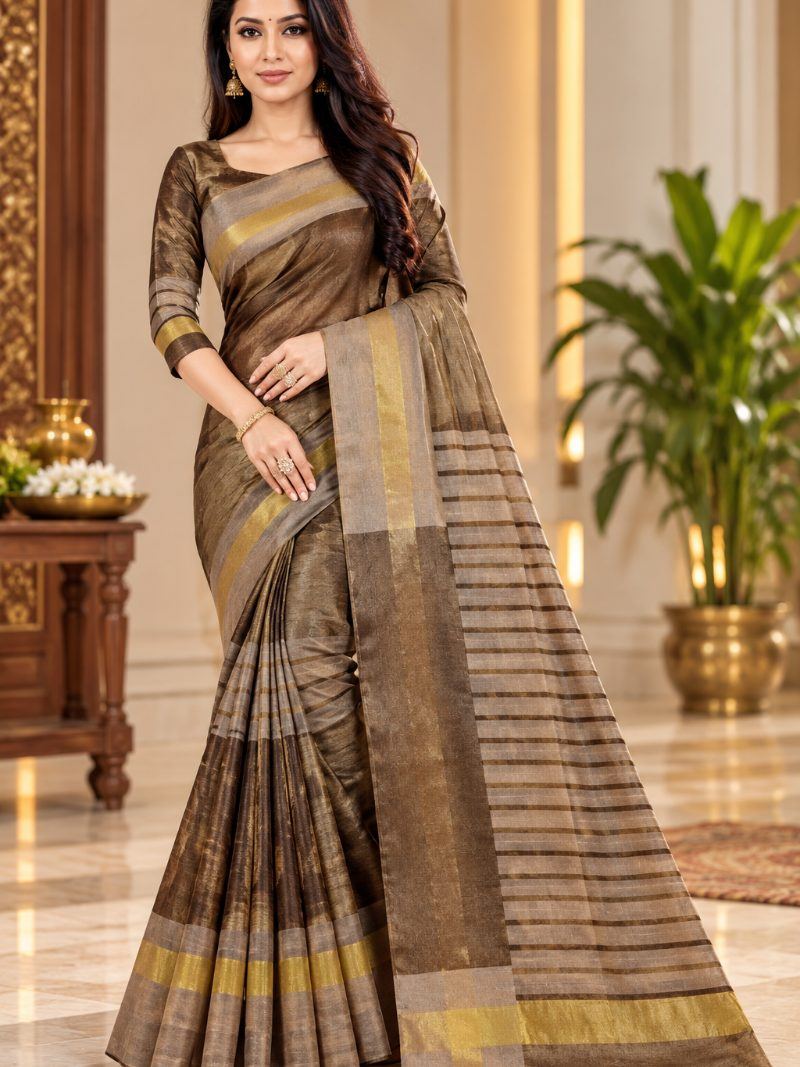 Rustam Saree - Toffee