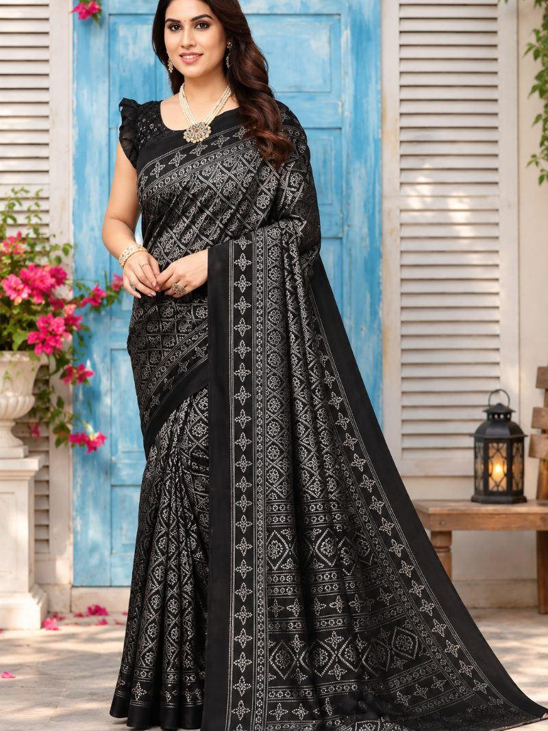 Rahini Silk Saree - Black