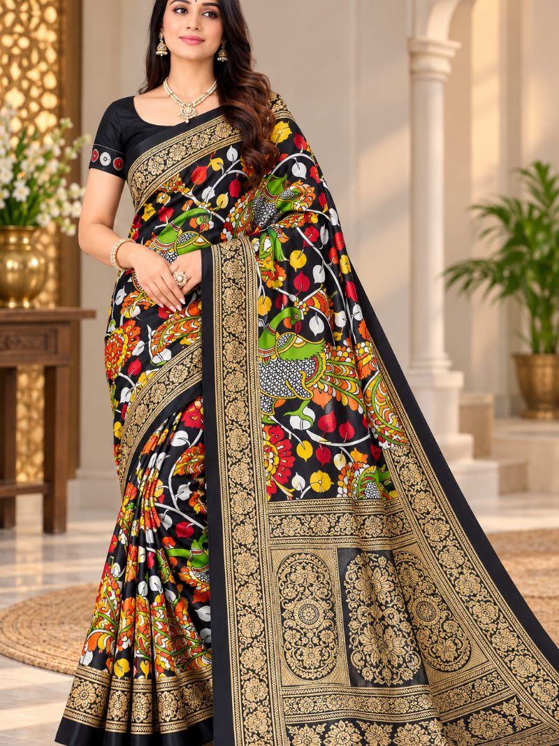 Rahini Silk Saree - Black