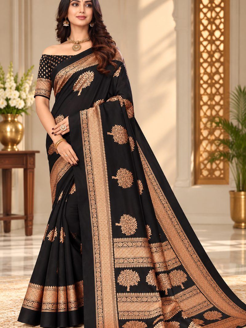 Rahini Silk Saree - Black
