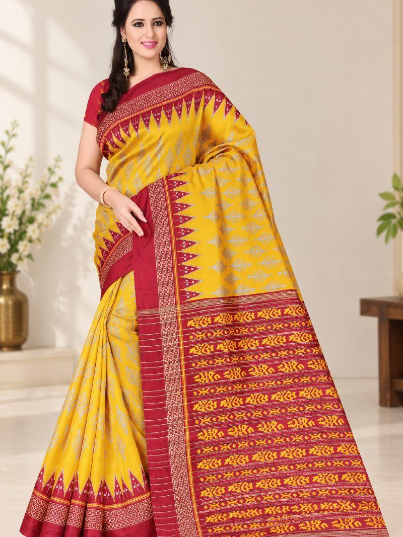 Rahini Silk Saree - Marigold
